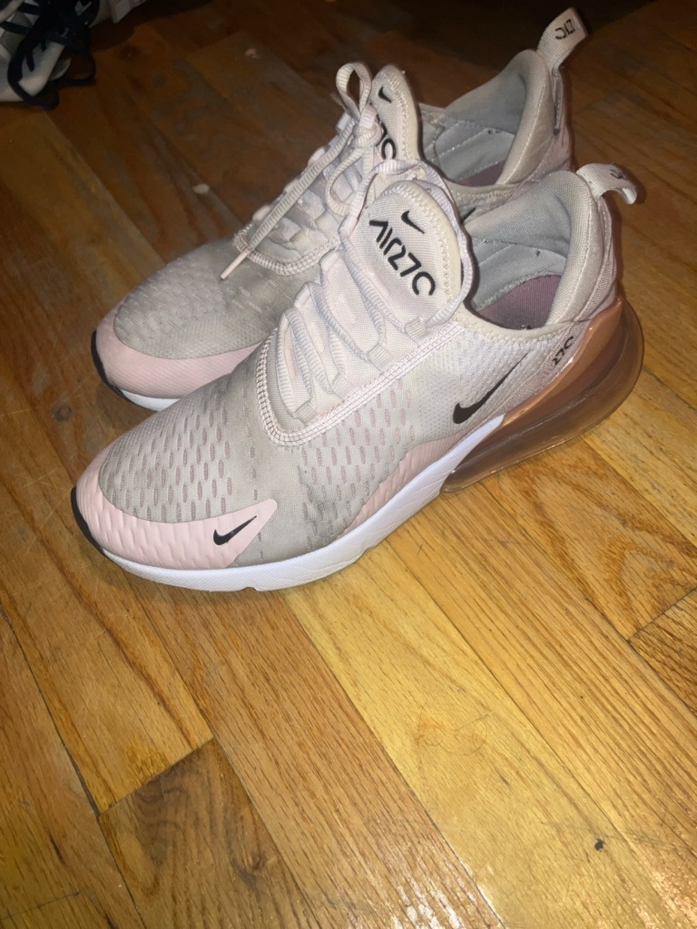 Nike Air Max 270 Women’s Light Pink and Beige Athletic Sneakers